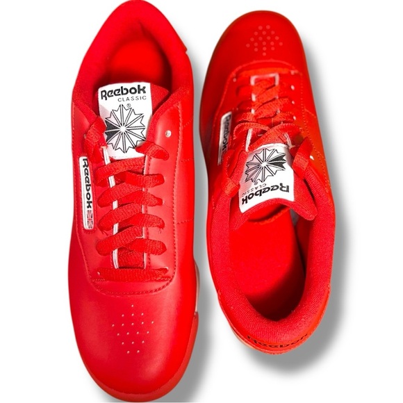 Reebok Classic Leather Sneakers Women’s Red Size 9 UK 6.5 EUR 40 Athletic Shoes - Picture 3 of 7